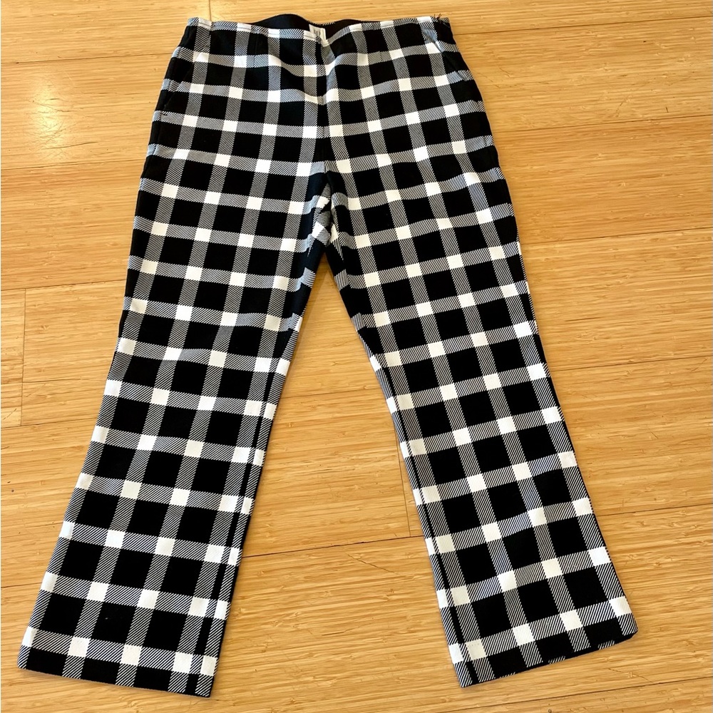 GAP Flare Crop Trousers Plaid Size 12